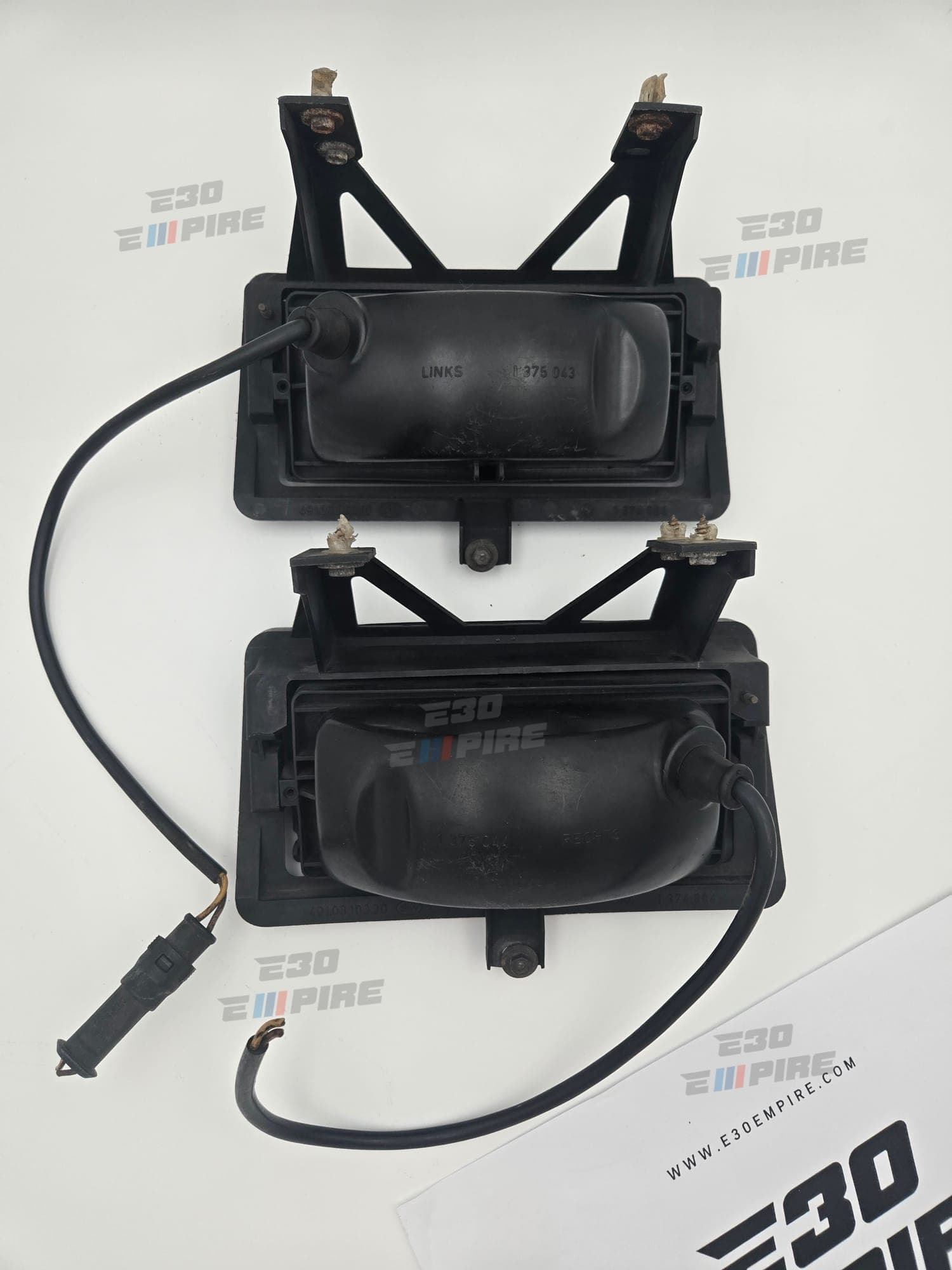 BMW E30 E28 Early Model Mtech 1 Yellow Fog Lights OEM — BMW E30 Exterior Parts — thumbnail 9