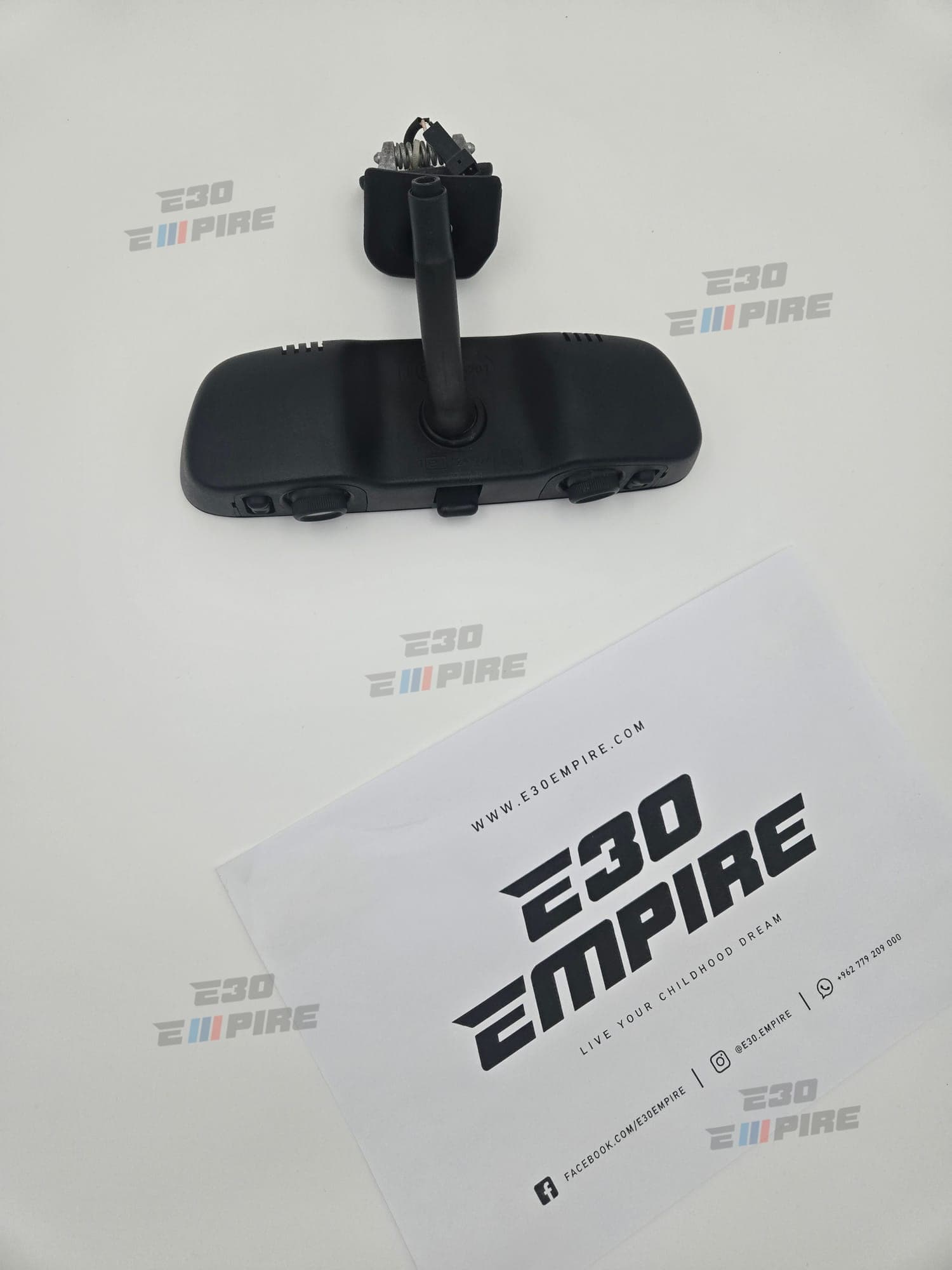 BMW E30 Mtech 2 M-Technic Rear View Mirror With Map Reading Lights OEM 