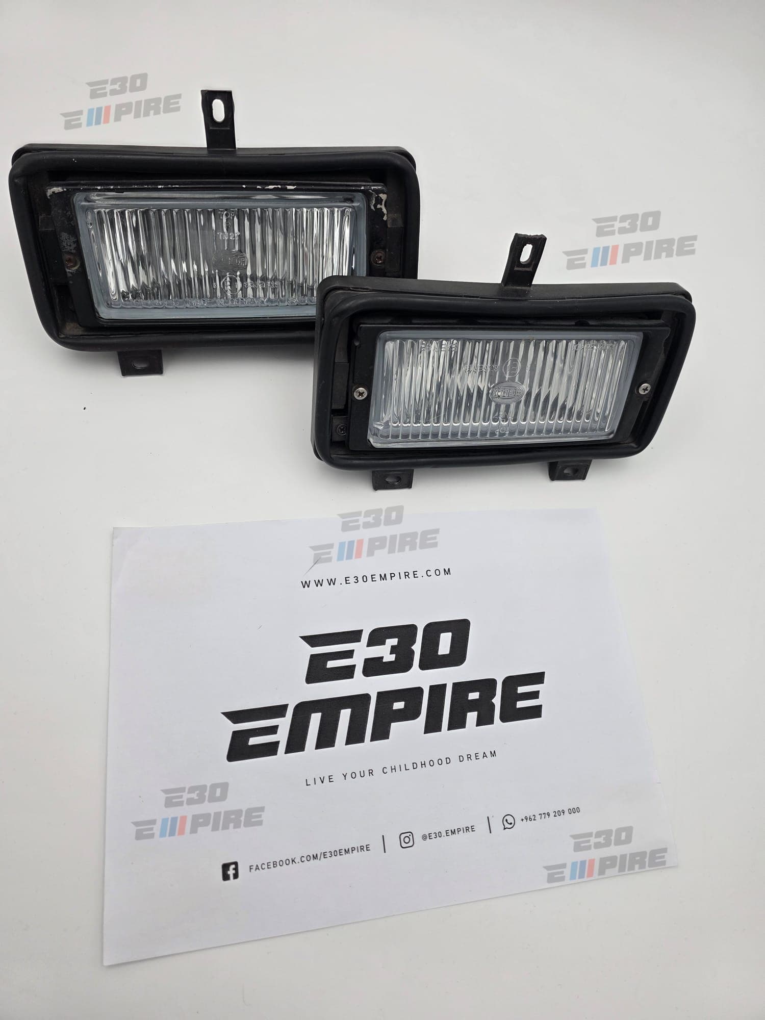 BMW E30 E28 Early Model Foglights With New Hella Light Insert Lens — BMW E30 Exterior Parts — thumbnail 2