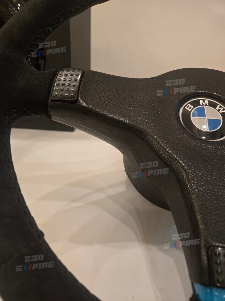 BMW E30 M tech1 370mm Small Size KBA70076 Alcantara — BMW E30 Steering Wheels — thumbnail 5