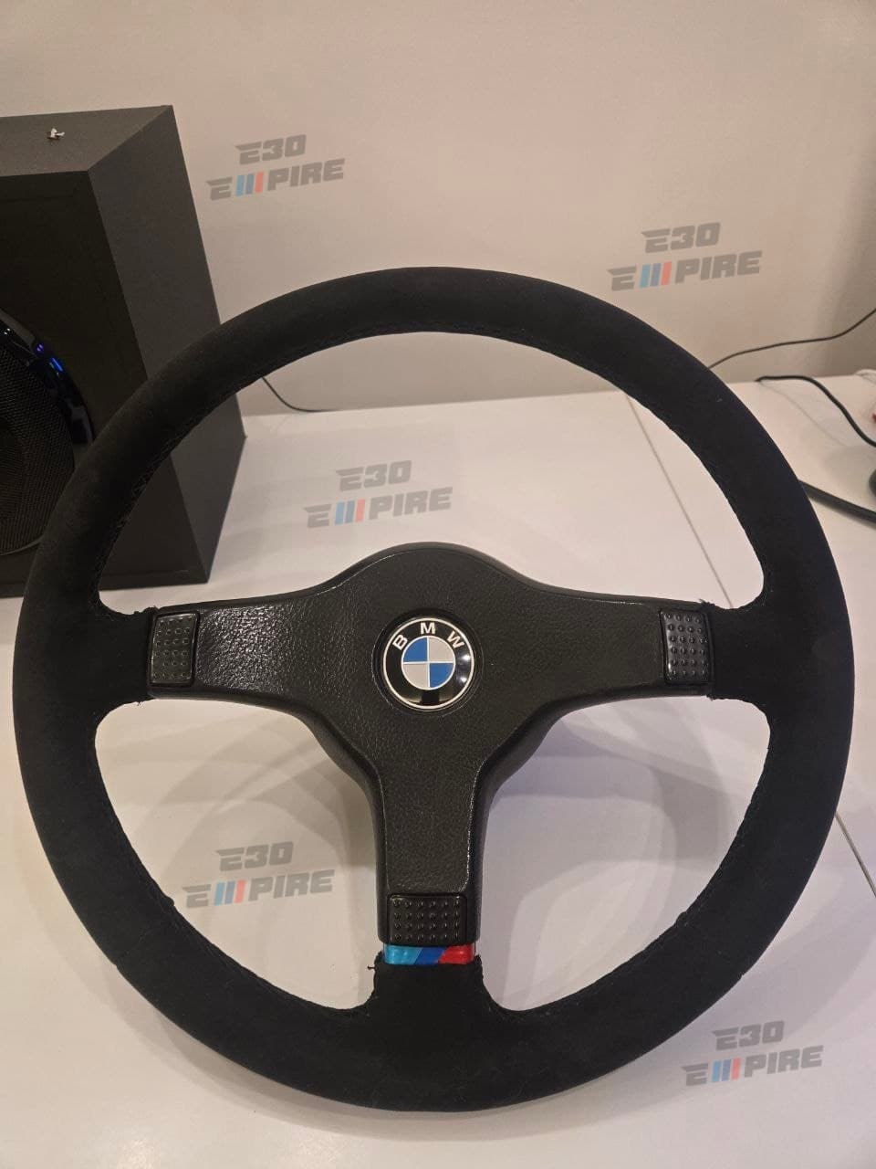 BMW E30 M tech1 370mm Small Size KBA70076 Alcantara