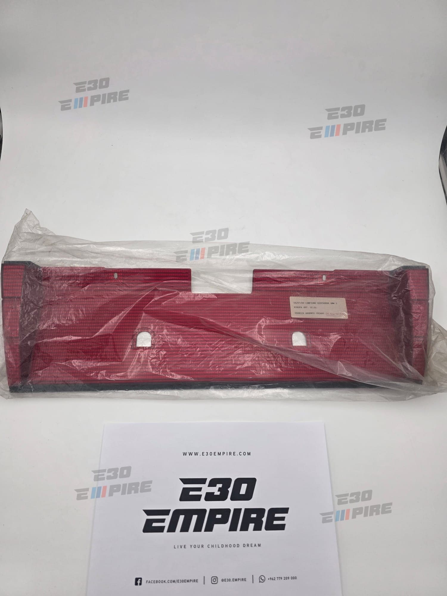 BMW E30 Heckblende Euro Original EURO Brand New NOS 82129401076 9401076 — BMW E30 Exterior Parts