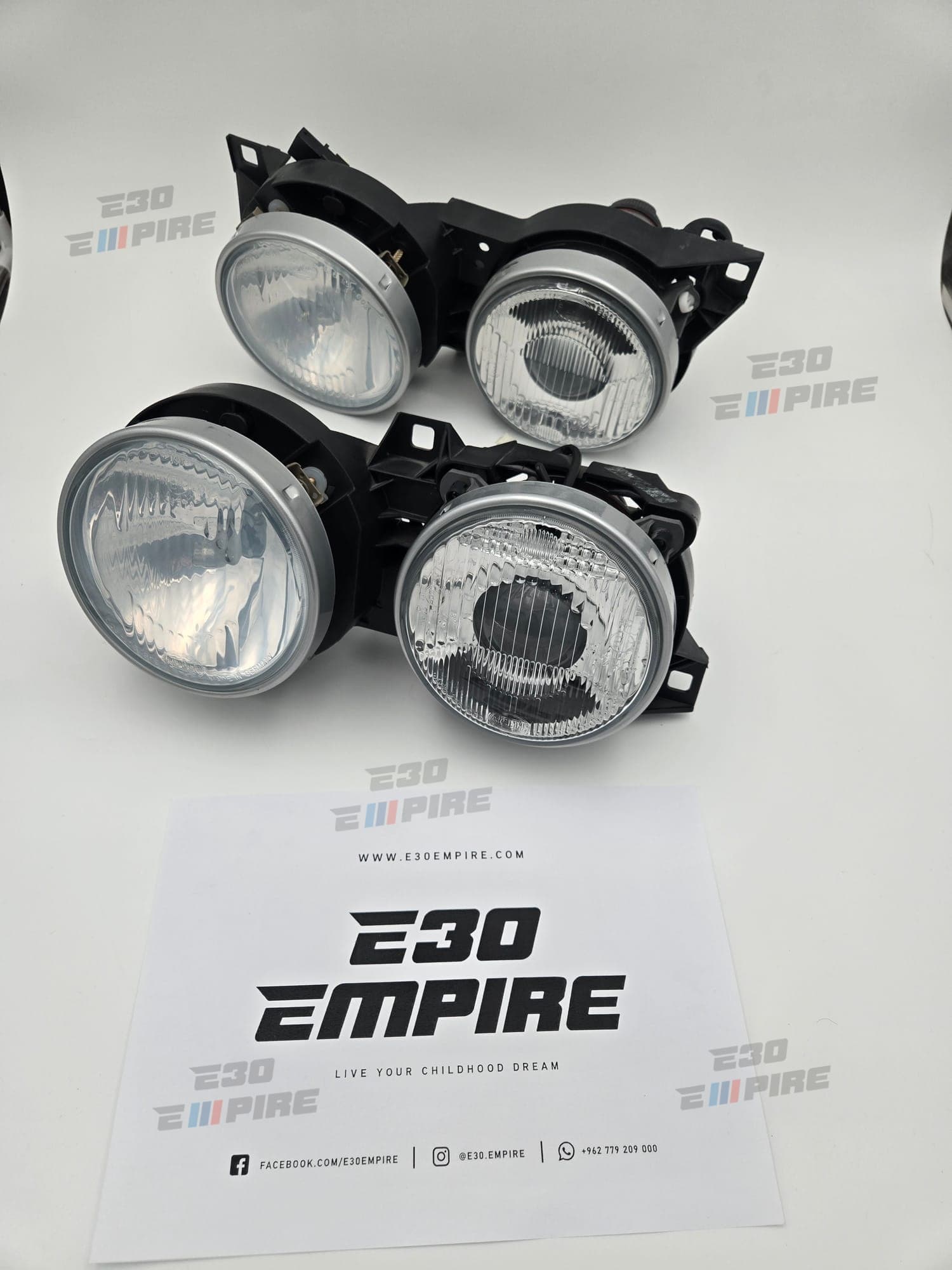 BMW E30 Hella Smiley Headlights Brand New NOS In Box Complete Set 1DL 005 930-371  1DL 005 930-381 ~ Rare  — BMW E30 Exterior Parts — thumbnail 5
