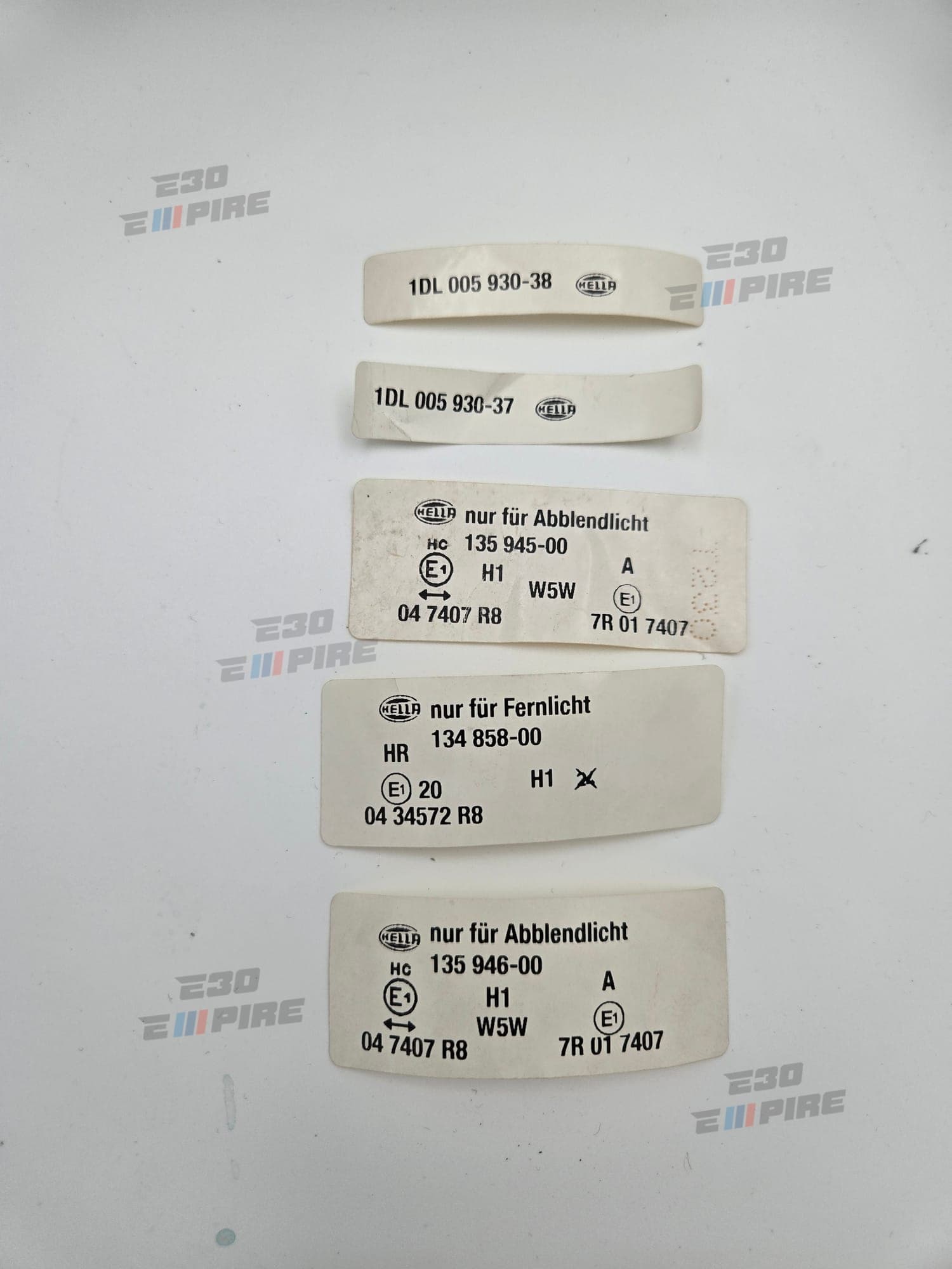 BMW E30 Hella Smiley Headlights Brand New NOS In Box Complete Set 1DL 005 930-371  1DL 005 930-381 ~ Rare  — BMW E30 Exterior Parts — thumbnail 32