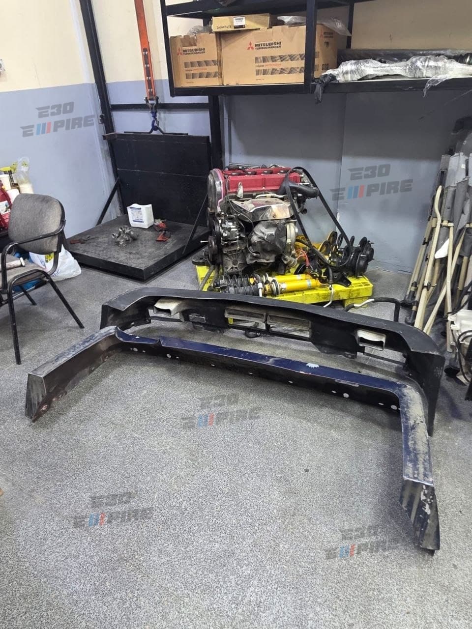 BMW E30 MTech 1 OEM Original Front & Rear Bumper Set KBA 35952 M-Technic 1 Genuine — BMW E30 Exterior Parts — thumbnail 4